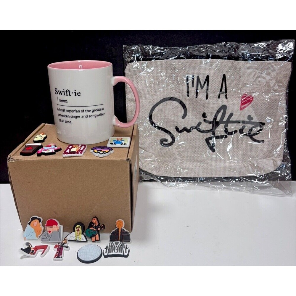Taylor Swift Swiftie Coffee Mug Gift Set Locker Magnets Zippered Pouch Girl Teen